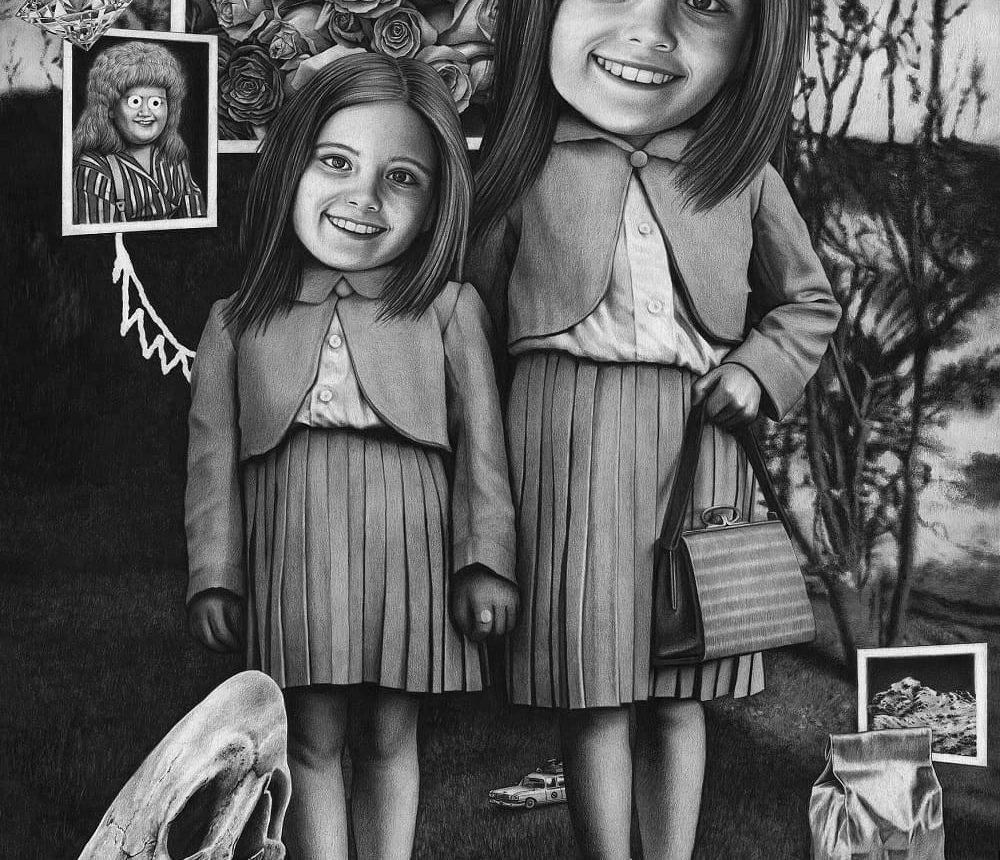 Siblings Amandine Urruty graphite charcoal paper Magma gallery