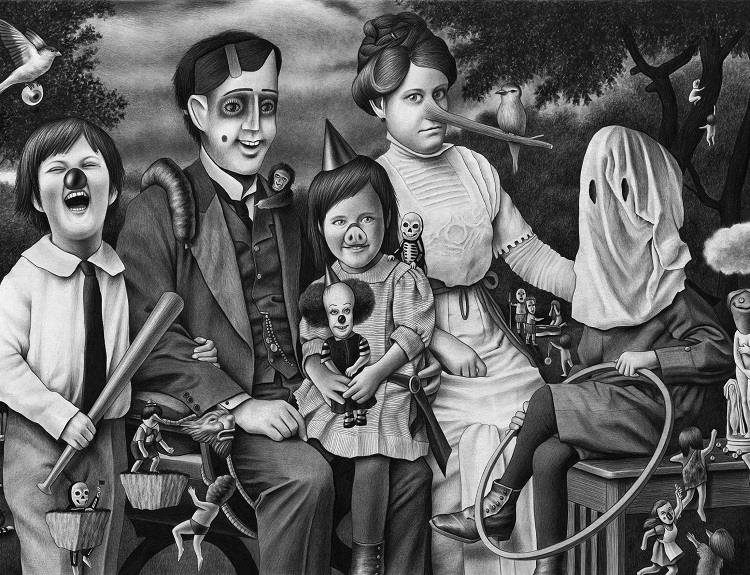 Detail Outside Amandine Urruty graphite charcoal paper Magma gallery