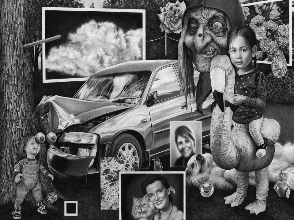 Crash Amandine Urruty graphite charcoal paper Magma gallery